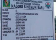 Proyek Dana Desa Nagori Sihemun Baru T.A 2021,Peningkatan Perkerasan Jalan Lapen Terkesan Asal Jadi
