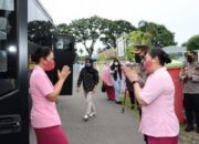 Kapolres Pematangsiantar Dampingi Ketua Cabang Bhayangkara Ny Mourine Fernando Sambut Kunjungan Kerja Ketua Bhayangkari  Daerah Sumatra Utara Serta Rombongan