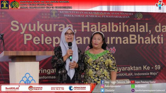 Sukuran Acara Puncak HKBP ke-59 di Lapas kLS IIA Pematang Siantar Sekaligus Pelepasan Purna Bakti dan Halal Bihalal Idul Fitri 1444 H/2023