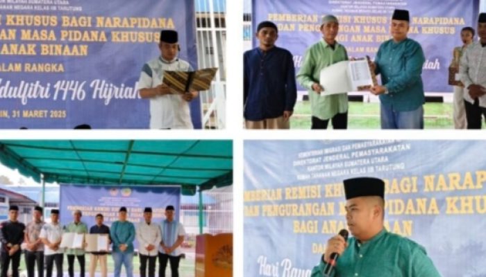 Rutan Kelas IIB Tarutung Mendapatkan Remisi Husus Idhul Fitri 1446H Tahun 2025 Sebanyak 85  Orang