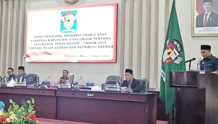 DPRD Simalungun Terima Dan Setujui Ranperda Perubahan Perda Tentang Pajak Dan Retribusi Daerah Wakil Bupati Simalungun Sampaikan Apresiasi