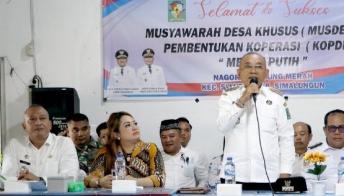Bupati Simalungun Buka Pembentukan  Kopdes Merah Putih di Nagori Rambung Merah Sesuai Program RI Asta Cita