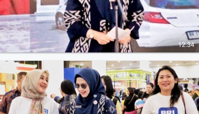 Hadiri Panggung Hiburan Panen Haduah SimPedes Ketua TP PKK Kabupaten Simalungun Mengajak Budayakan Menabung