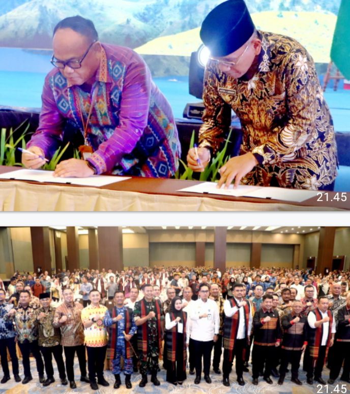 Bupati Simalungun Tanda Tangani Nota Kesepahaman Pengelolaan Data Dengan BPS RI di Medan