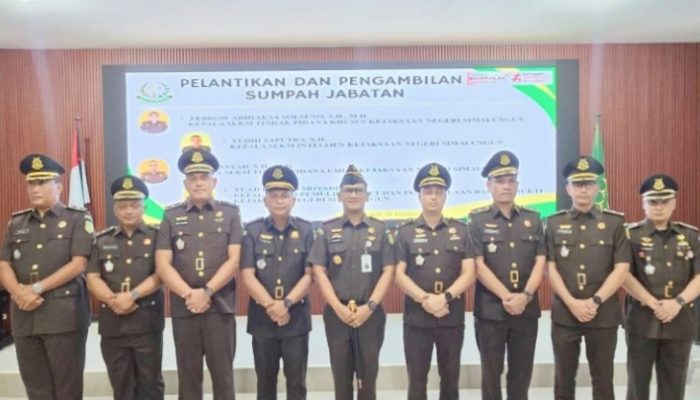 Kajari Simalungun Lantik 4 Pejabat  Baru  Tekankan Integritas Tidak Ada Mai-Main Perkara