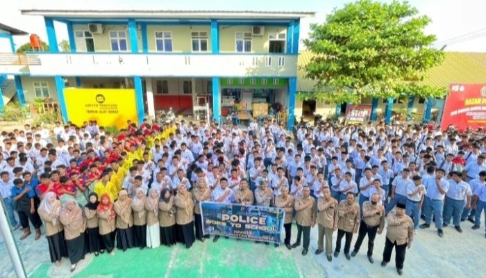 Ops Keselamatan Toba 2026 Satlantas Polres Simalungun Edukasi Tertib Lalu Lintas di SMK Satria Budi 1 Perdagangan