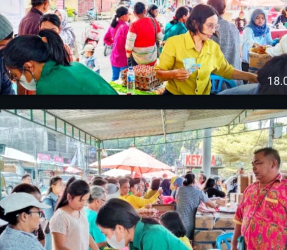 Gerakan Pangan Murah Dihanpangkan Disimalungun di Kota Wisata Parapat Diserbu Warga