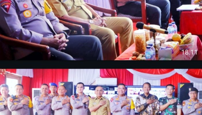 Bupati Simalungun Dampingi Kapoldasu Ikuti Kegiatan Anev Sitkamtibmas dan Monitoring Pelayanan Idulfitri 1147H