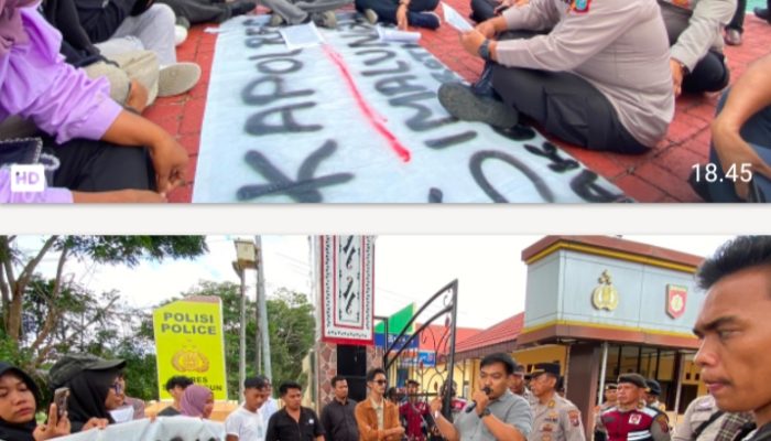 Hampir Chaos Massa Aksi Terobos Kantor Kapolres SimaLungun Copot Kapolres Jika Tak Mampu Memimpin