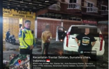 Unit Gakkum Polres Pematangsiantar Cek TKP Laka Lantas Jalan Greja