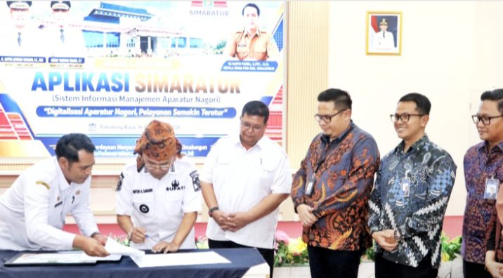 Integrasikan Data Administrasi Aparatur Nagori Bupati Simalungun Luncurkan Aplikasi Simaratur
