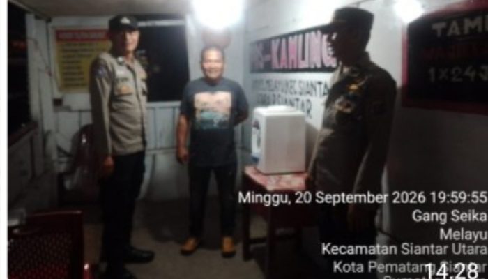 POLSEK SIANTAR UTARA SALING DI POSKAMLING MELAYU