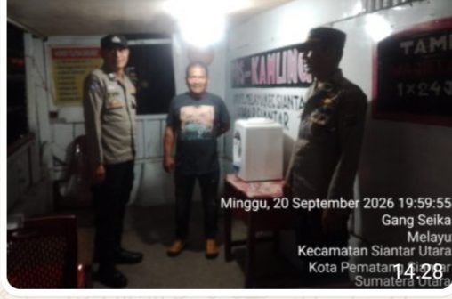 POLSEK SIANTAR UTARA SALING DI POSKAMLING MELAYU