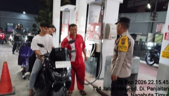 Babinkamtibmas Polsek Siantar Marihat Monitoring Penyaluran BBM di SPBU Wilkumnya