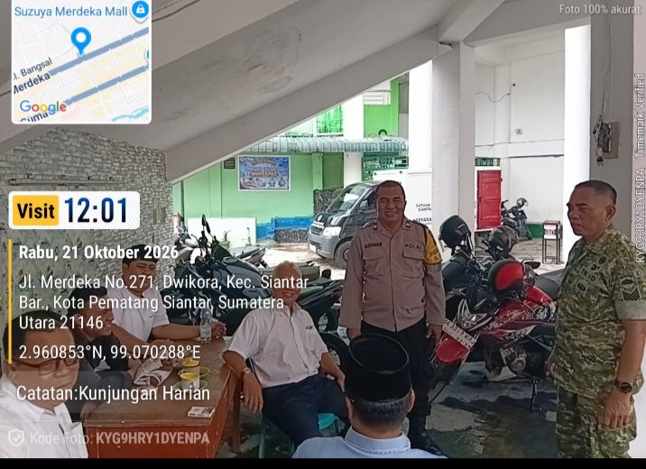 Melalui Kamtibmas Sambangi Polsek Siantar Barat Sampaikan Himbawan Waspada Kebakaran